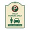 Signmission Valet Parking Tow Away Zone W/ Car Graphic Heavy-Gauge Aluminum Sign, 24" x 18", TG-1824-22761 A-DES-TG-1824-22761 - alternate 1
